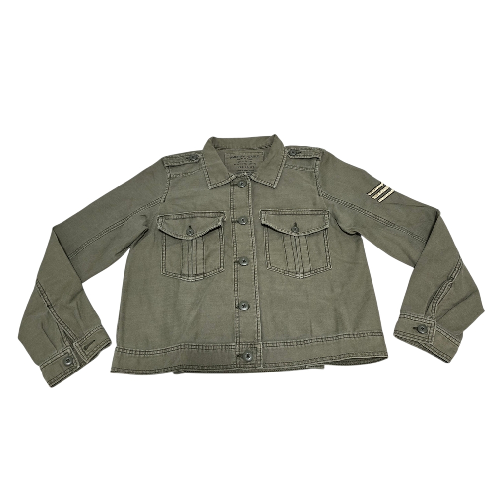 American Eagle Outfitters Women  Medium Denim Green Button Down Type AE 177